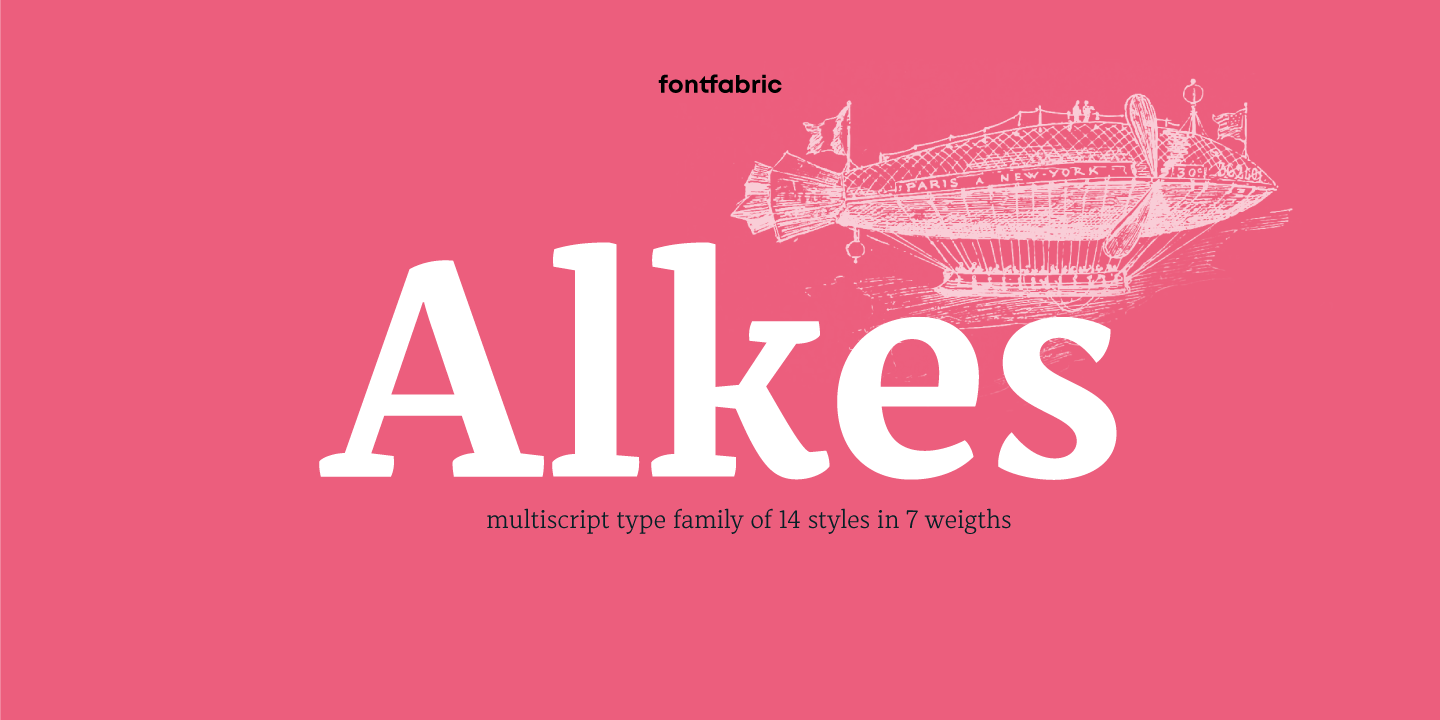 Пример шрифта Alkes